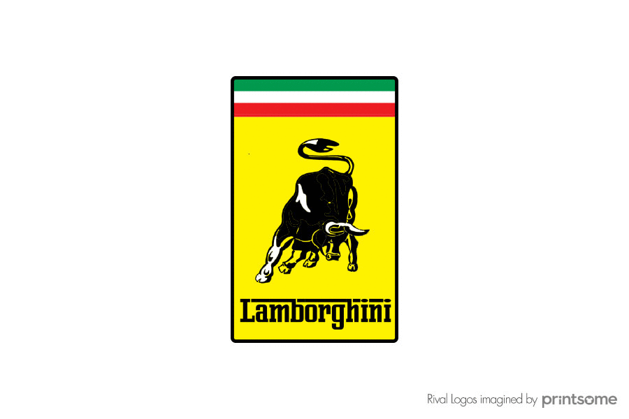 Lamborghini - Ferrari logo swap