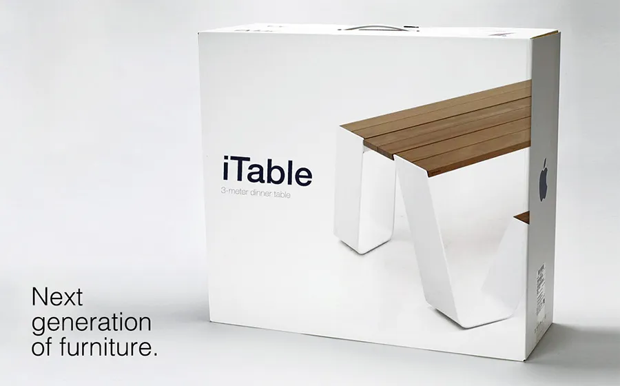 apple furniture, apple table, itable