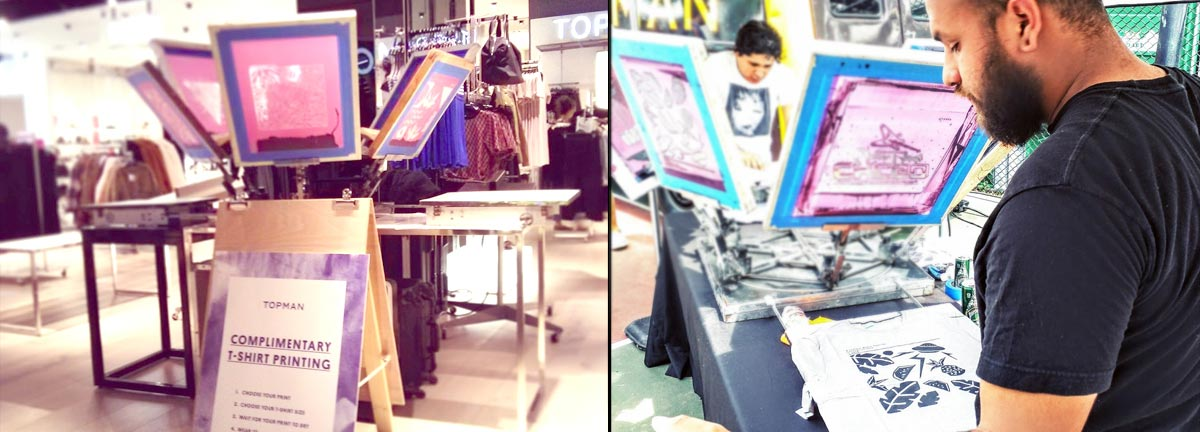 HIT+RUN Live Screen Printing