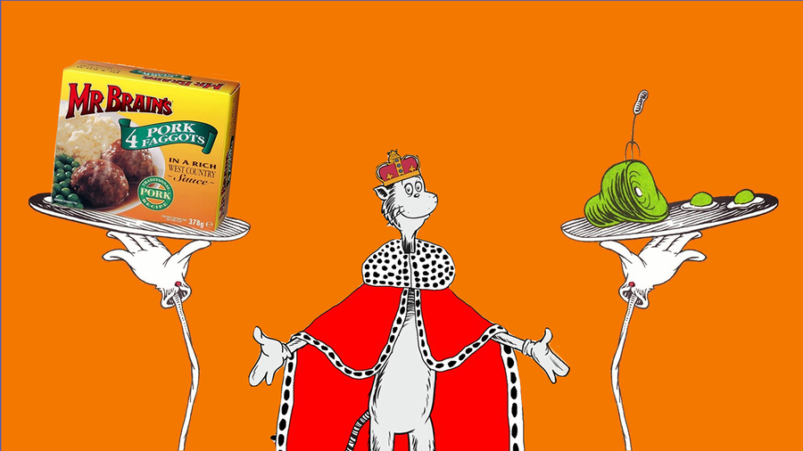 cat in the hat, mr brains faggots, brand ambassadors, fictional brand ambassadors,