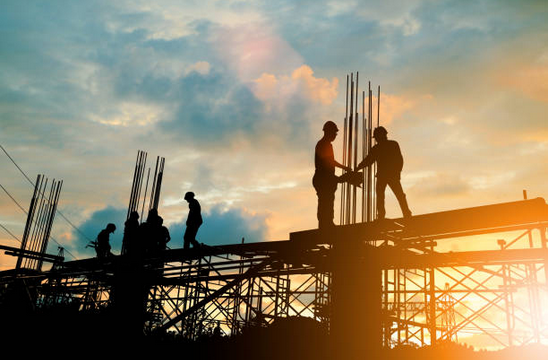 Construction workers on site