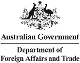 Logo of the Australian Government Department of Foreign Affairs and Trade.
