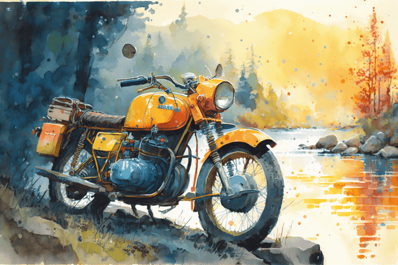 Retro motorcycle 