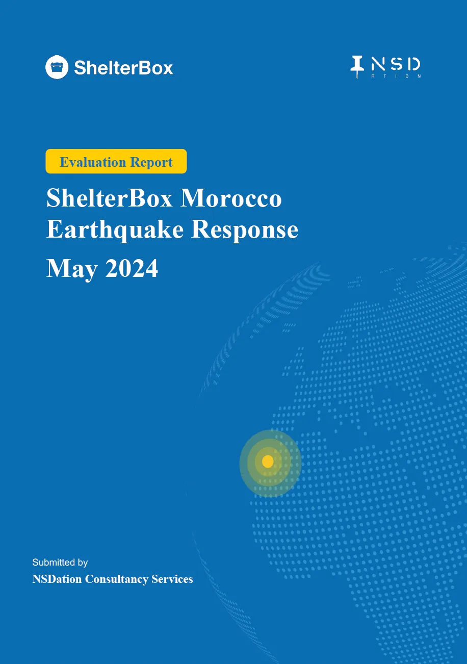 ShelterBox Morocco Earthquake Response Evaluation