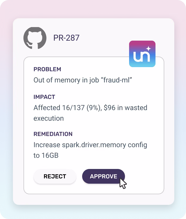 Unravel platform automation feature screenshot