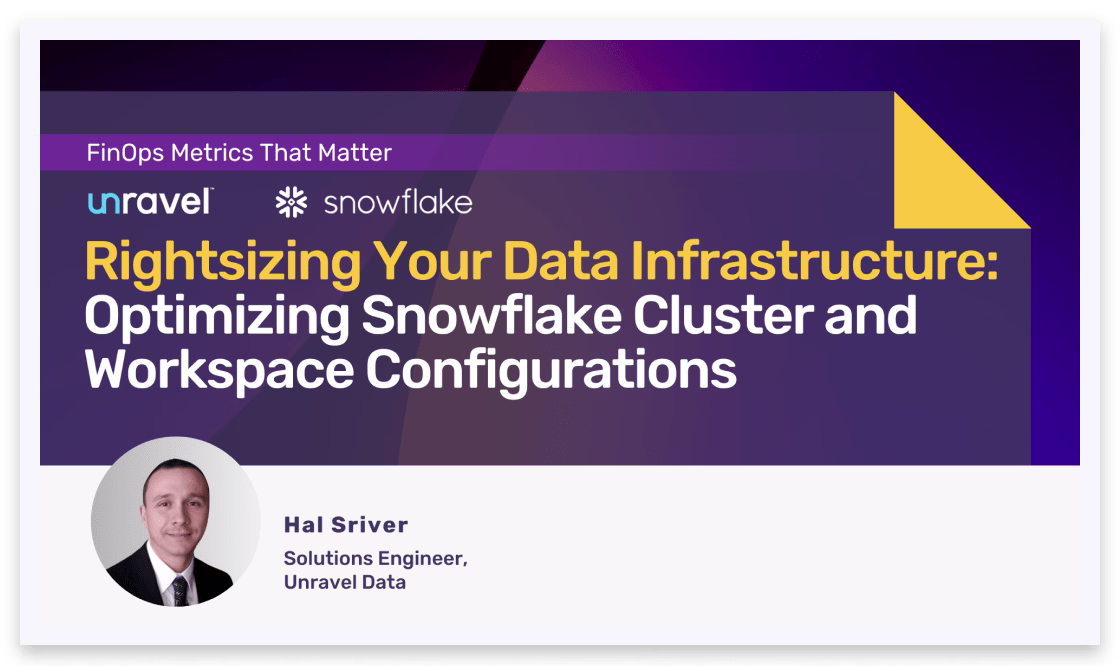 Rightsizing Your Data Infrastructure: Optimizing Snowflake Cluster and Workspace Configurations
