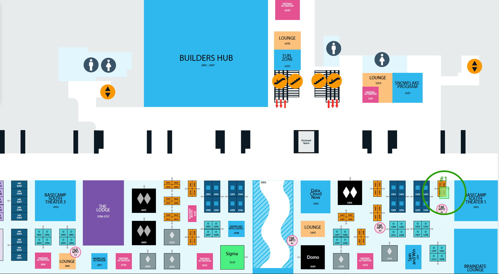 Snowflake Summit floor map
