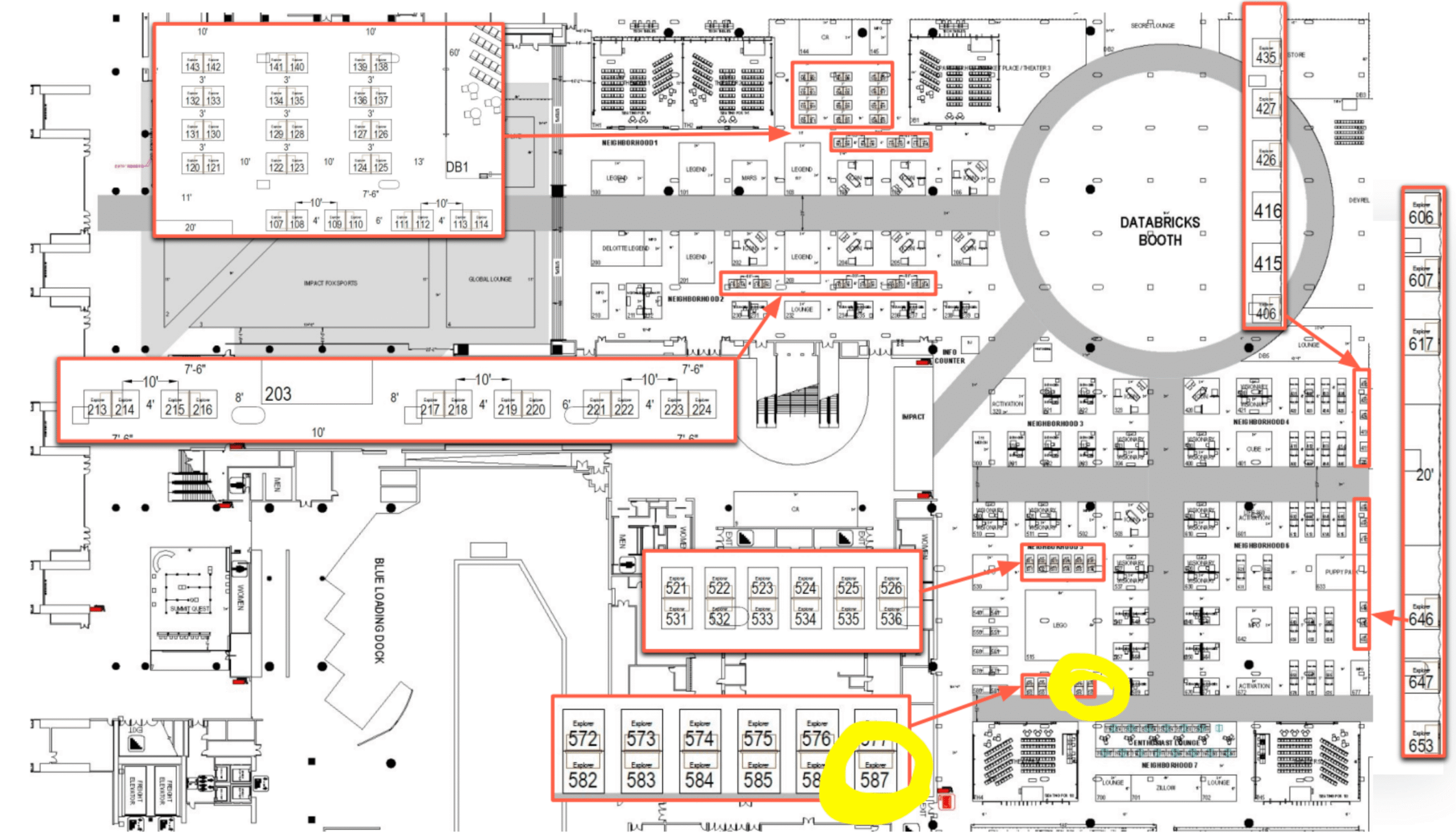 Databricks conference booth floor plan