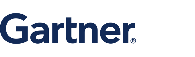 Gartner logo in navy blue