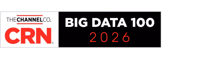 CRN Big Data 100 2026 award badge from The Channel Company