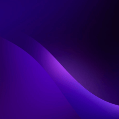 Abstract digital art featuring a smooth, flowing wave shape in vibrant purple hues on a dark purple background.
