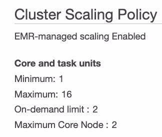 Cluster Scaling Policy