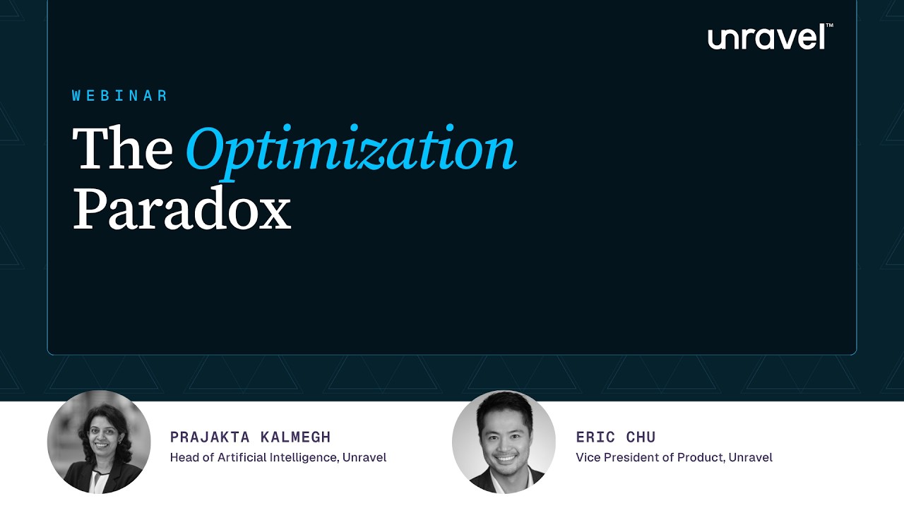 The Optimization Paradox webinar with Prajakta Kalmegh and Eric Chu