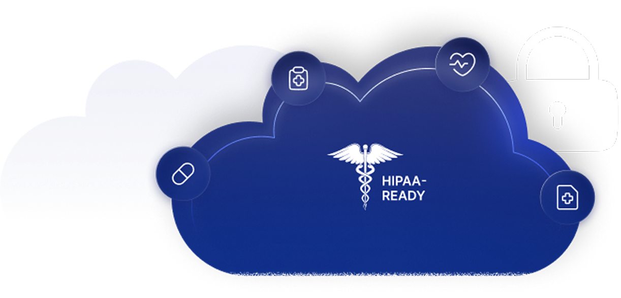 Security Cloud Infrastructure Illustration