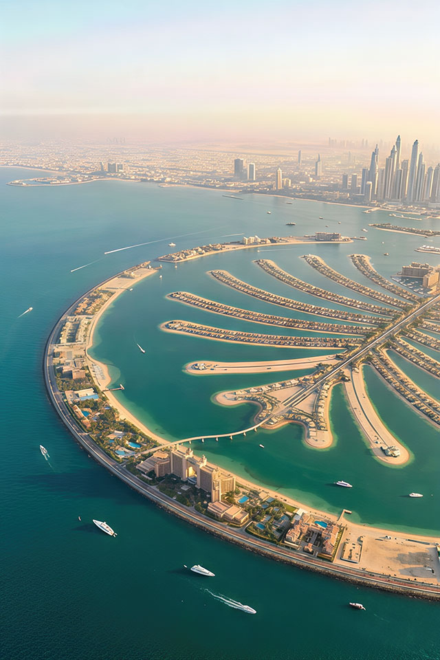 Palm Jumeirah vista dall'alto
