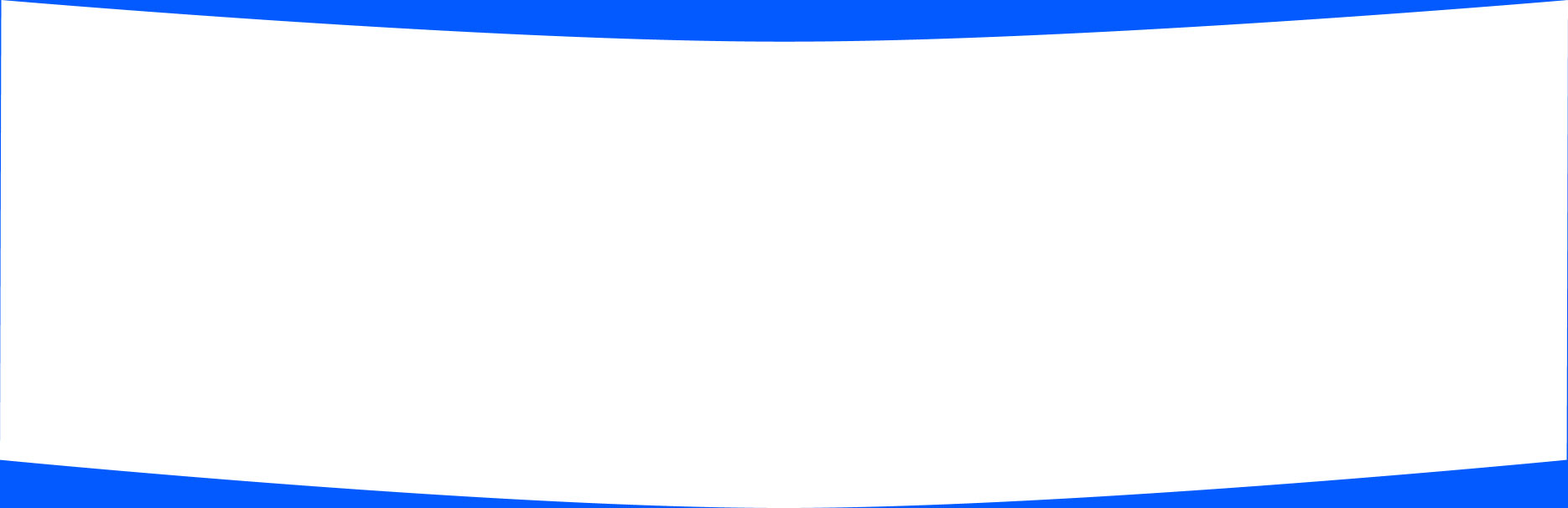 White background with curved blue borders on the top and bottom edges.