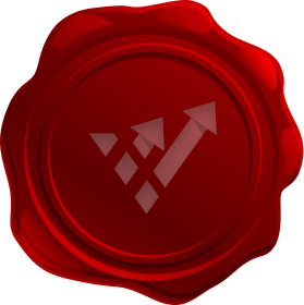 Dekoratives Badge/Seal über den About-Bildern, das als visuelles Marken-Element dient und die Bildgruppe hervorhebt.
