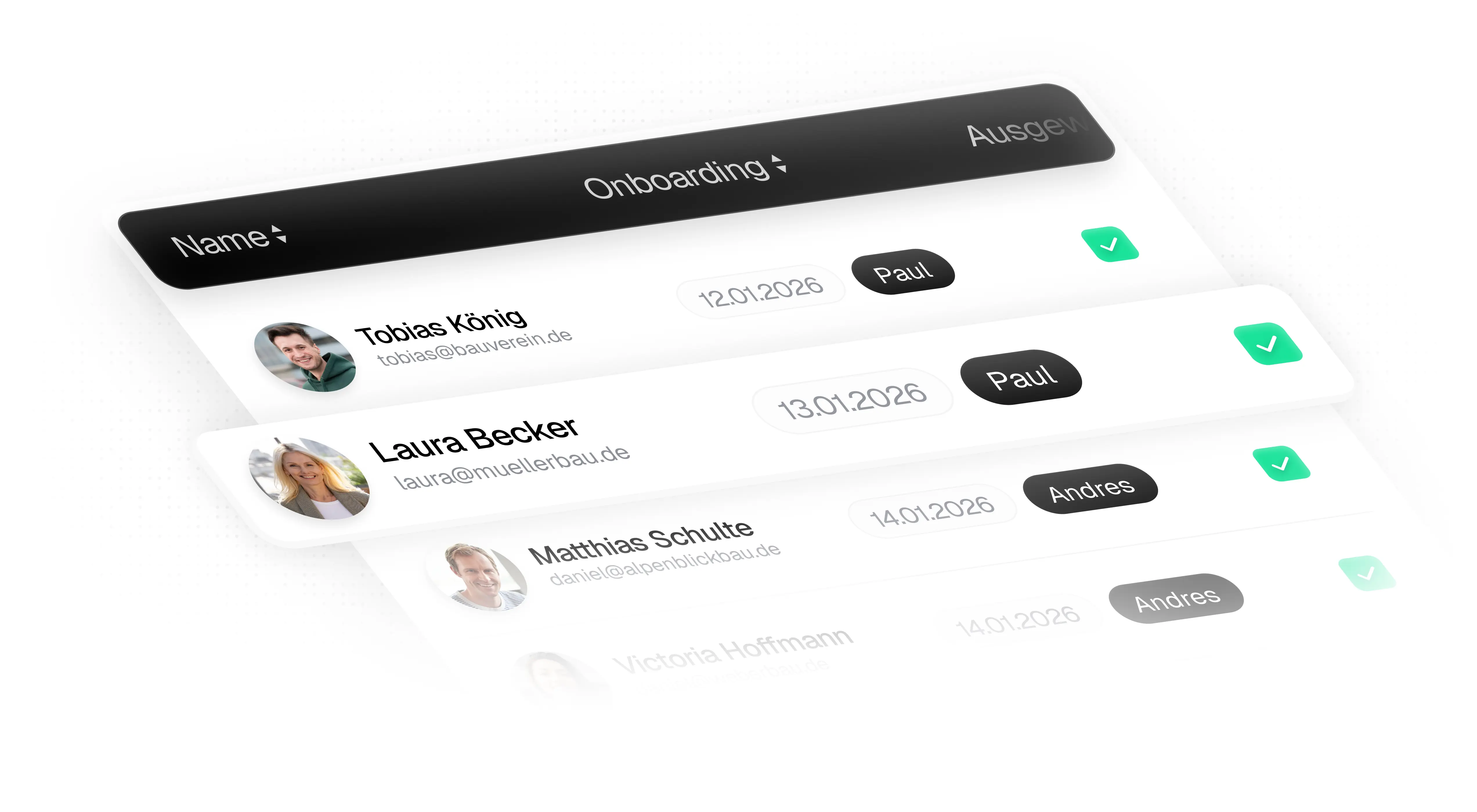 CRM-Pipeline mit neuen Leads und automatisiertem Onboarding
