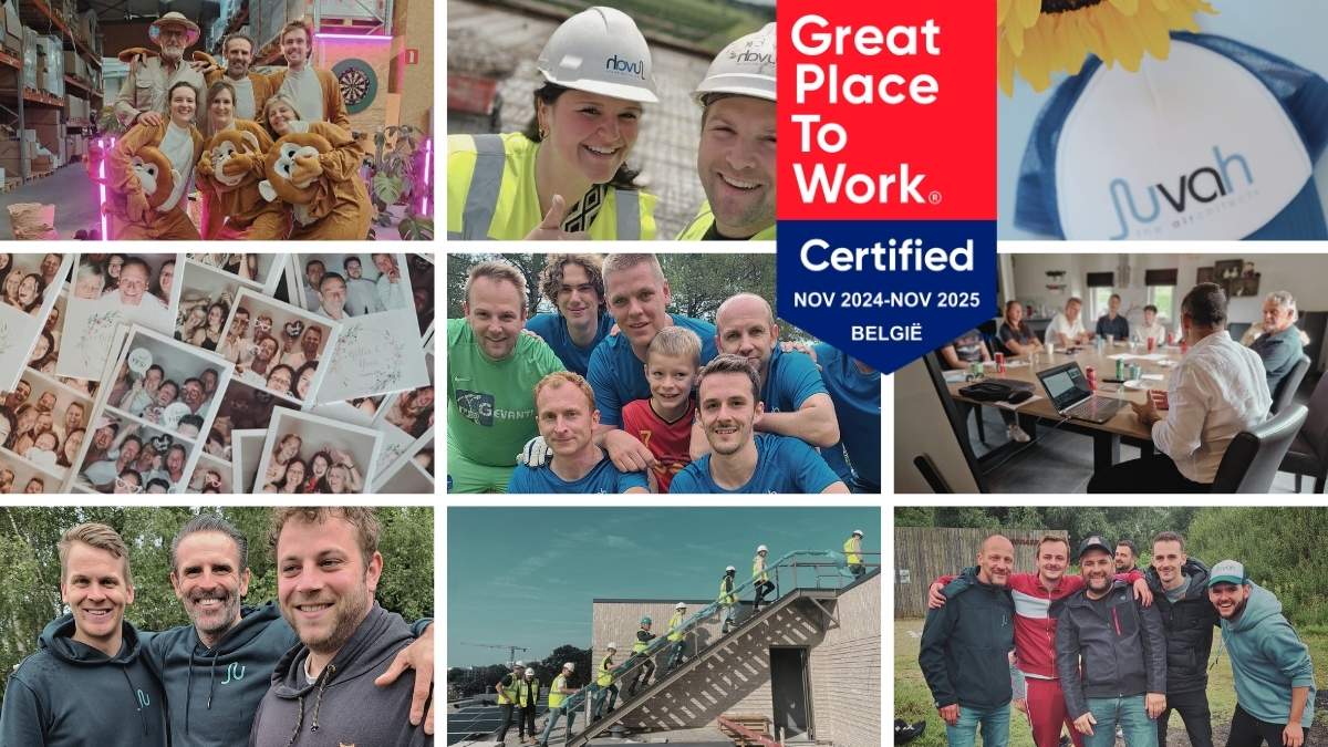 Juvah behaalt opnieuw Great Place To Work-certificaat met topresultaat