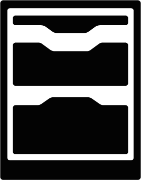 Schwarze Silhouette eines Backofens mit geöffneter Tür und Kochfläche oben.
