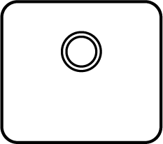 Schwarze Backofen-Silhouette mit vier Kochzonen und Bedienfeld oben.