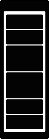 Schwarzer Ofenumriss mit Bedienfeld und Gitter als Silhouette vor hellem Hintergrund