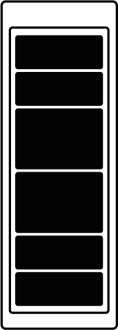 Schwarze Backofen-Silhouette mit vier Kochzonen und Bedienfeld oben.