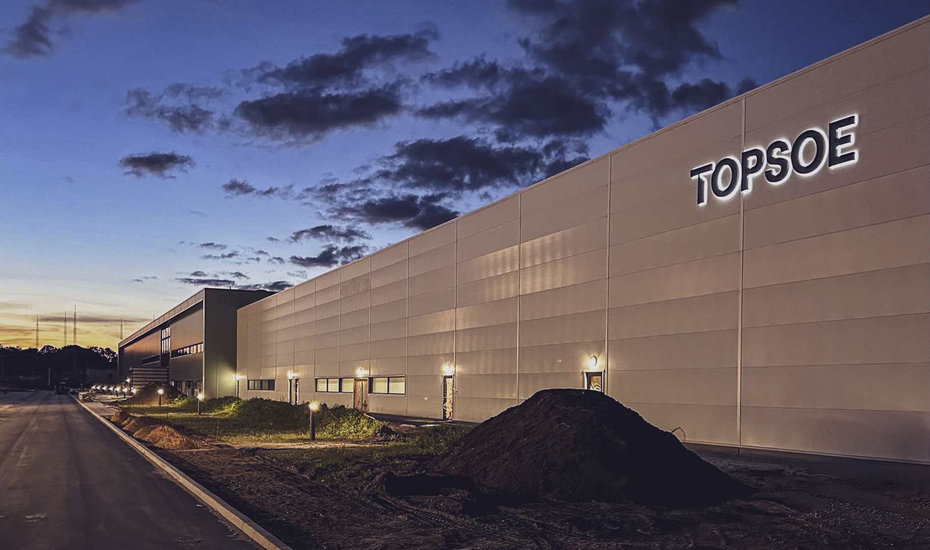 Topsoe facility with blue sky