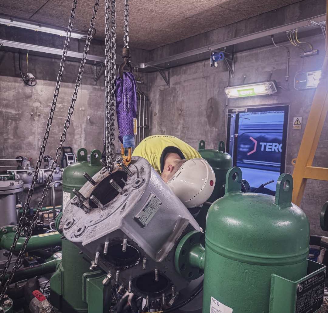 Conducting maintenance job.