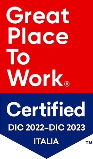 Certificato Great Place to Work per il periodo dicembre 2022 - dicembre 2023, Italia.