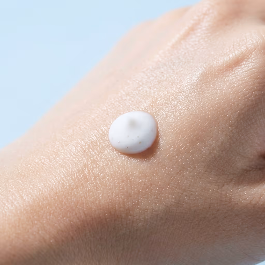 Ointment on hands 