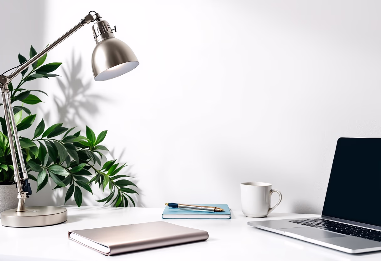 [background image] image of a designer workspace (for a graphic design studio)