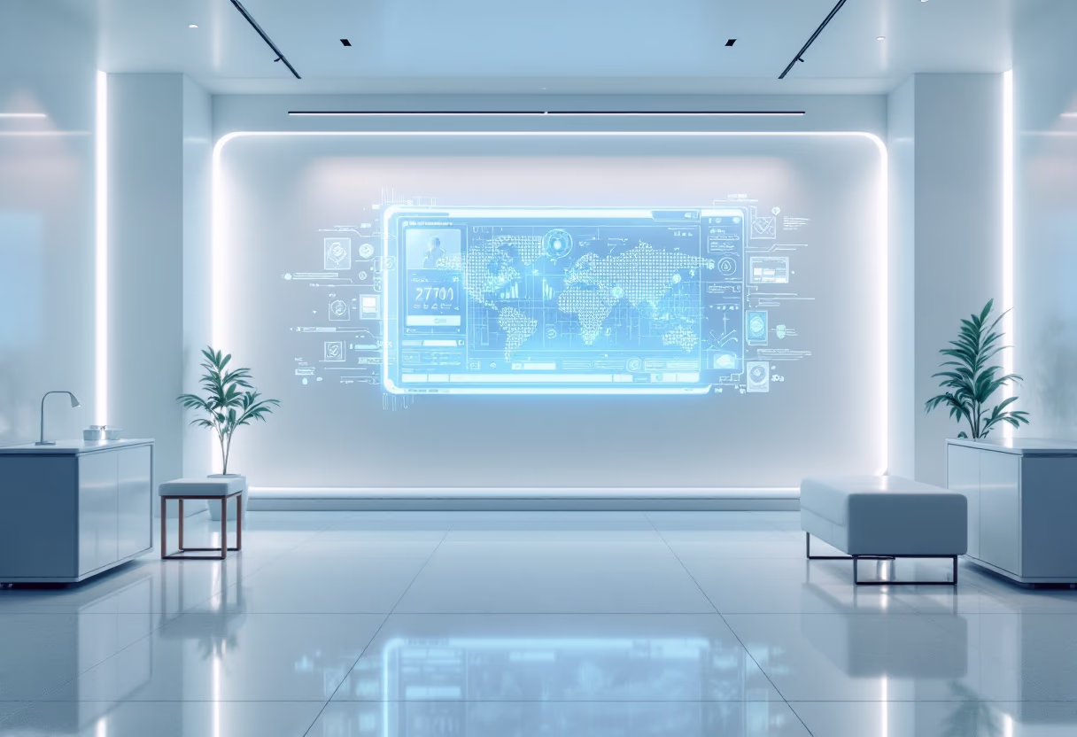 [background image] image of a medical team collaborating (for a ai healthcare company)