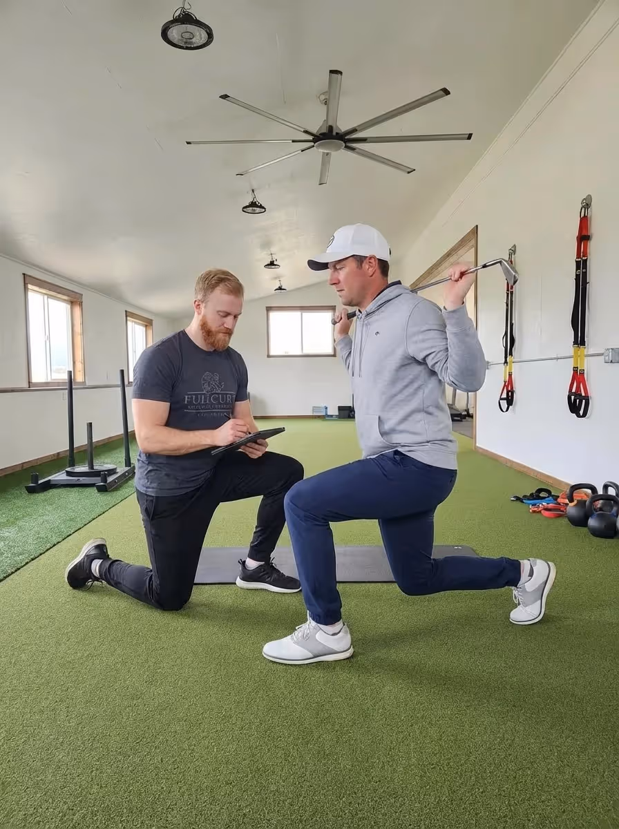 Patient working with a provider at a performance physical therapy clinic in Helena