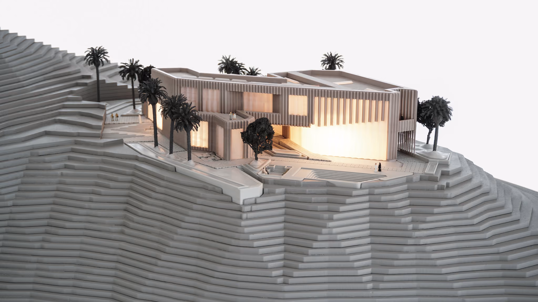 Limestone mountain villa with an internal courtyard on Jebel Jais.