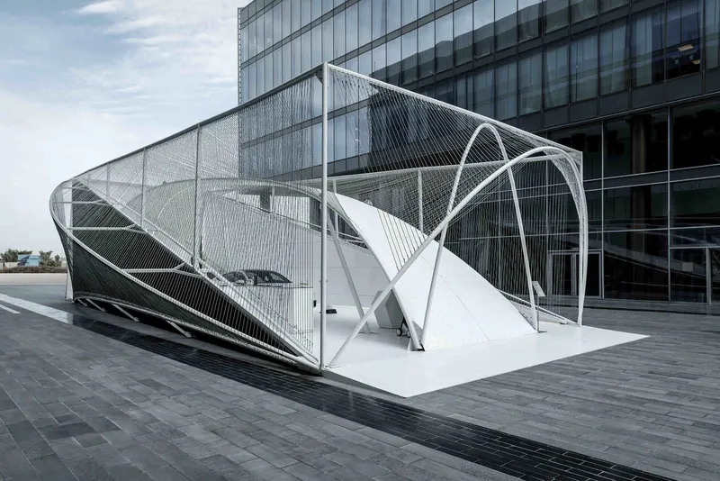The Audi Innovation Hub pavilion in Dubai.