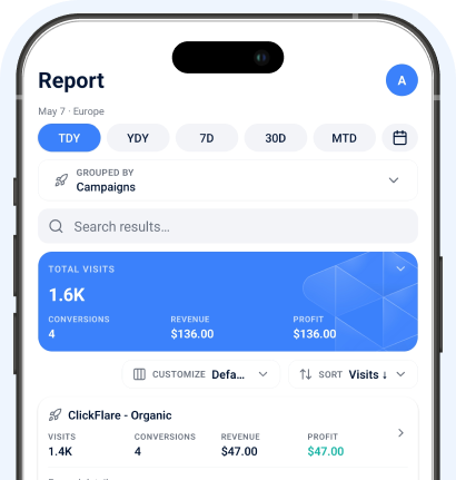 ClickFlare Mobile App