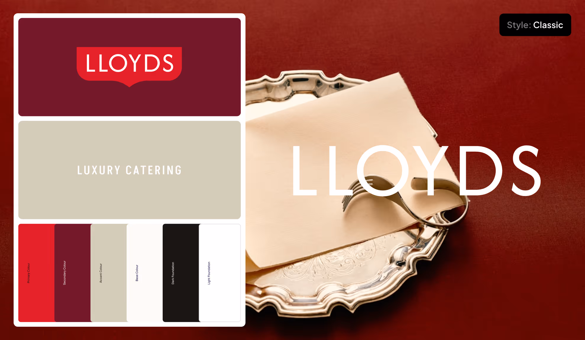 Sample brand identity created with Branana