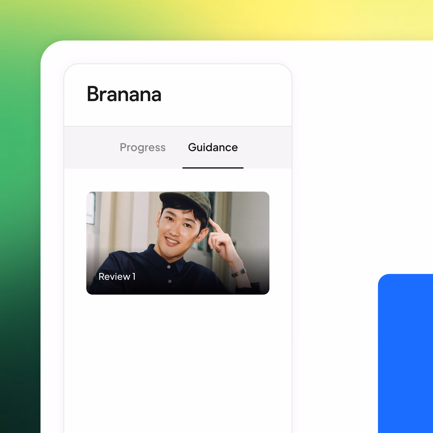 Designer review in Branana's Guidance panel