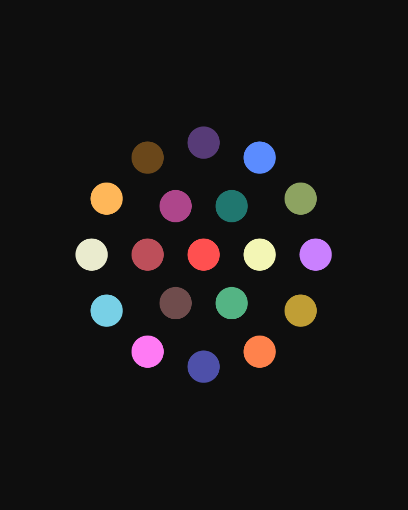 A selection of brand colours