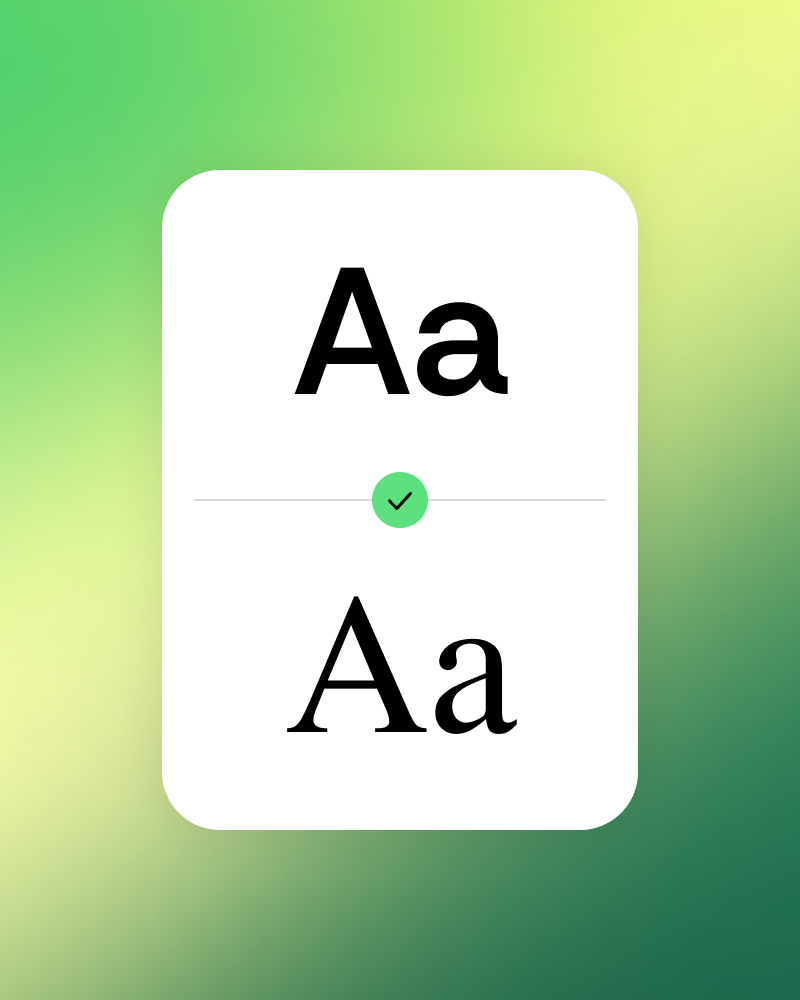 A complementary headline and body font pairing