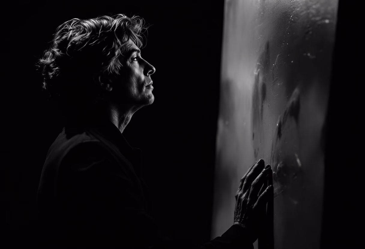 image of a university art exhibition opening