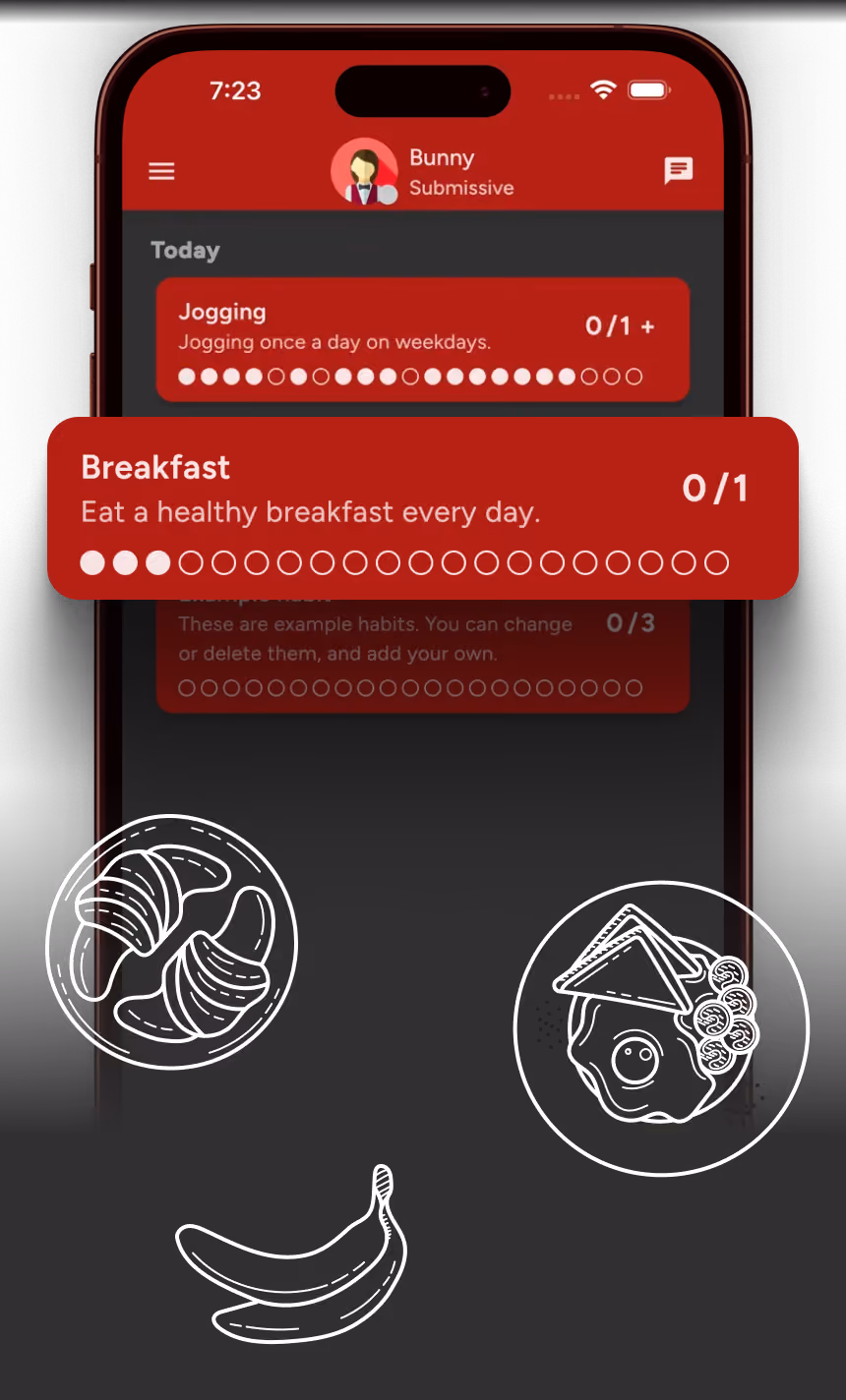 Point-based reward system in the Obedience app