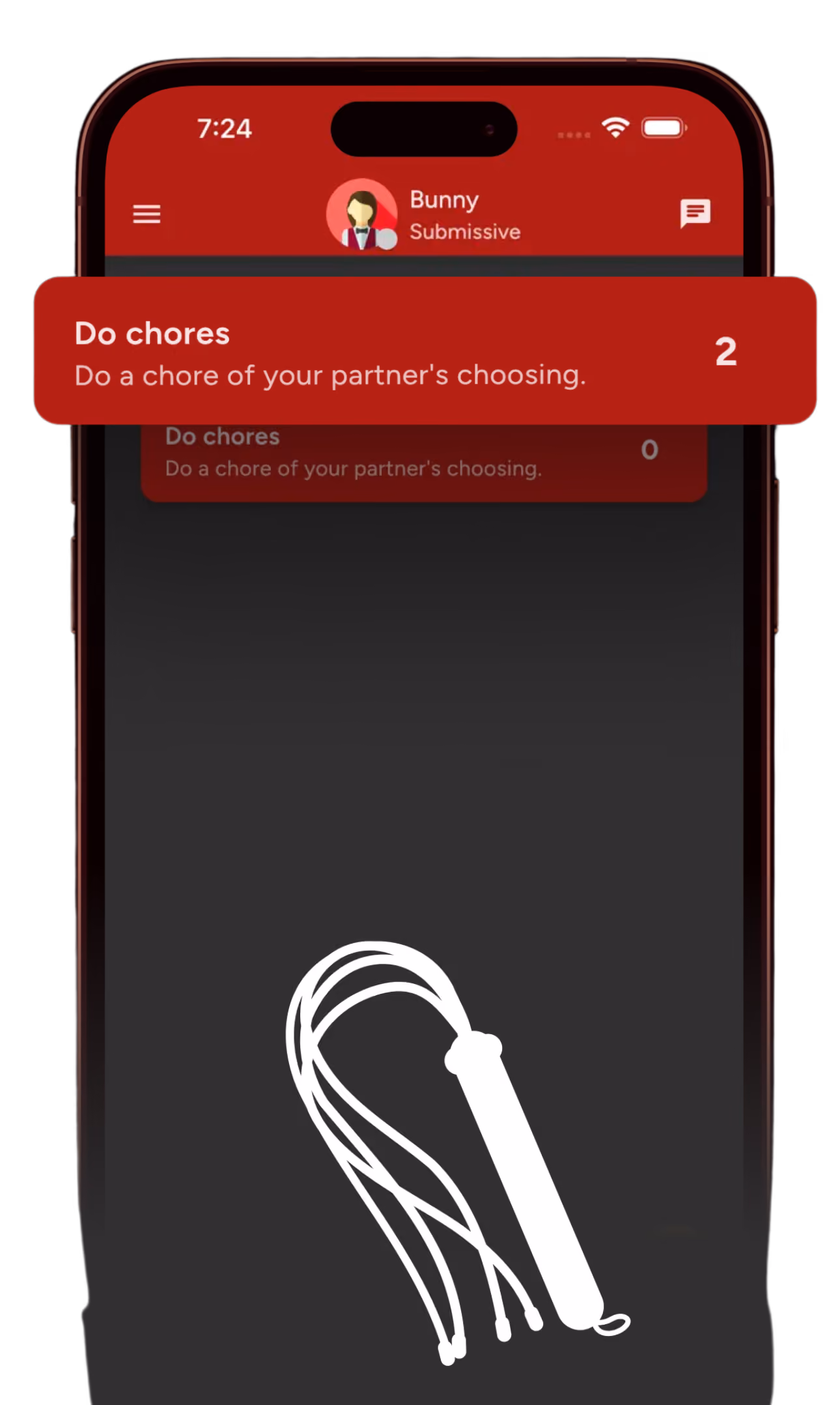Punishment example in the Obedience app