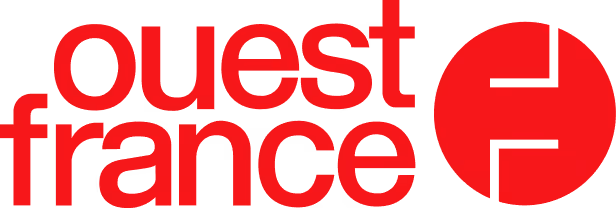 Ouest France logo in red with stylized circular symbol on right.