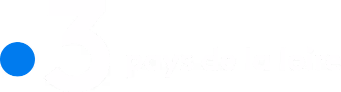 Logo of France 3 Pays de la Loire featuring a blue dot and a stylized white number 3 with the text 'pays de la loire' in white.