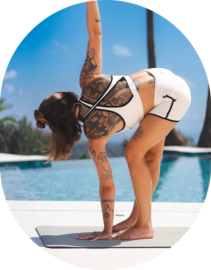 Cours de yoga dans l'application Olybe.