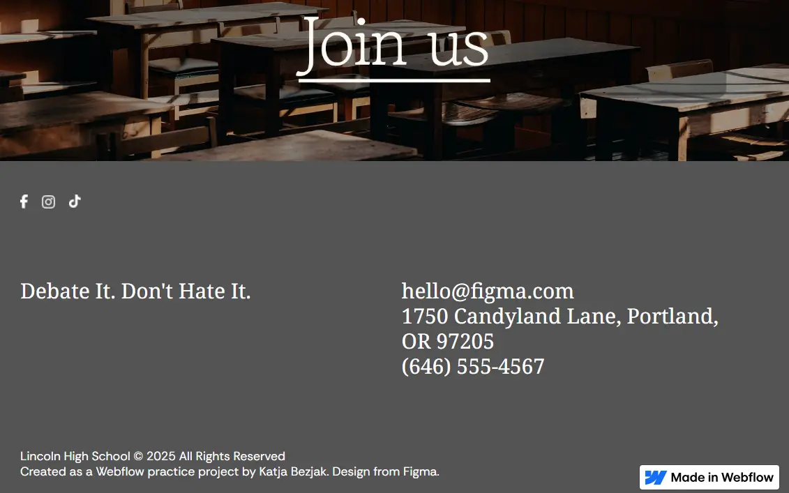 Supporting project visual (2 of 3) showing layout and design.