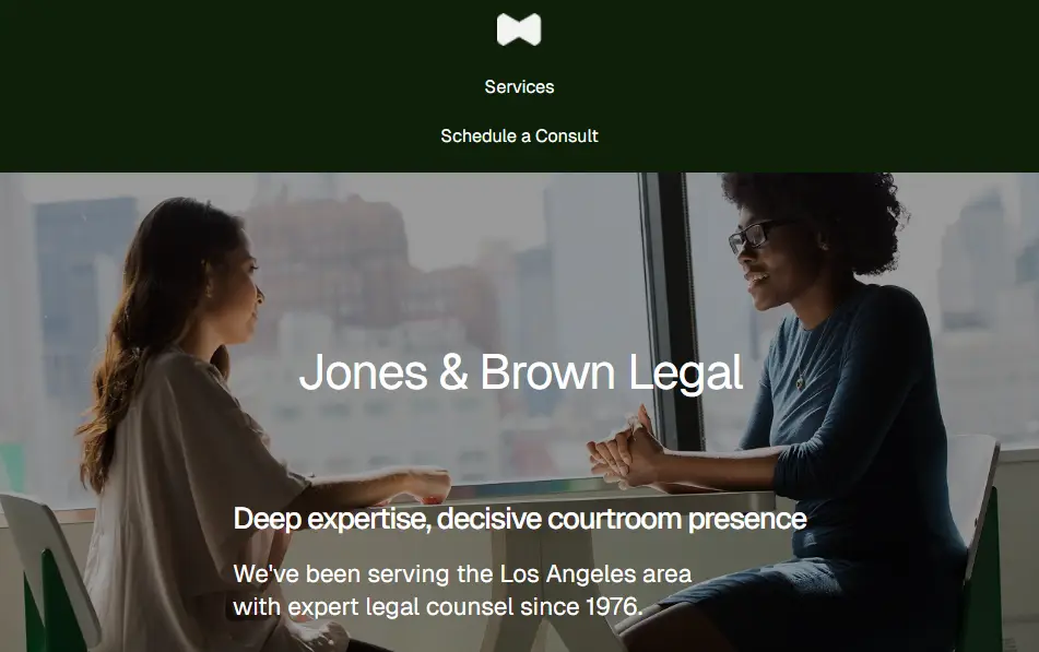 Responsive hero section with background image, overlay text, and navigation adapting for mobile screens.
