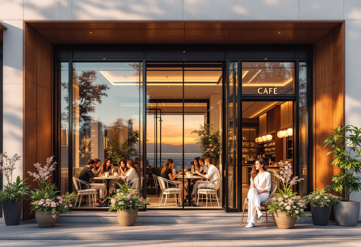 image of cafe exterior (for a coffee shop & cafe)